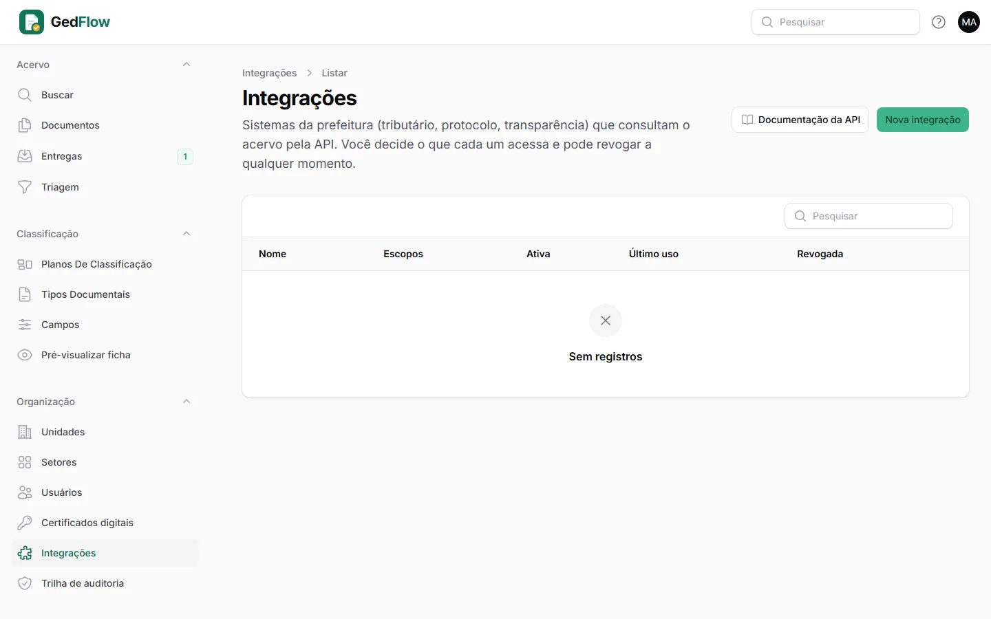 Integrações com outros sistemas
